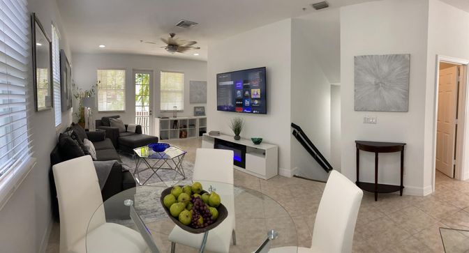 Dining room, Interior, Living room, Recessed Lighting