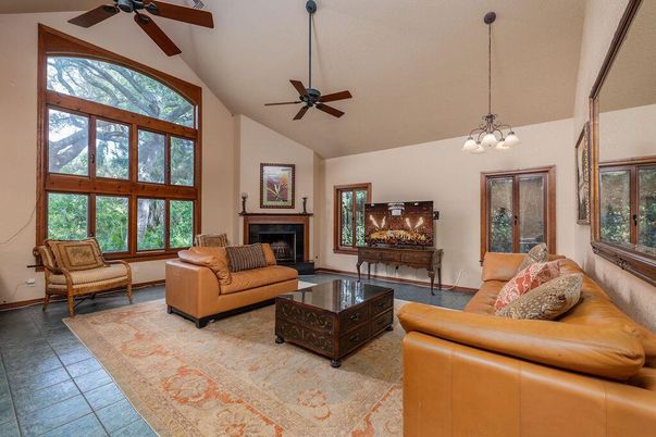 Fireplace, Interior, Living room, Pendant Lights