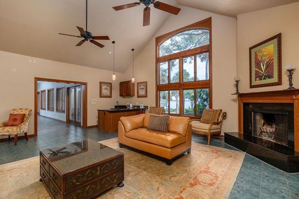 Fireplace, Interior, Living room, Pendant Lights