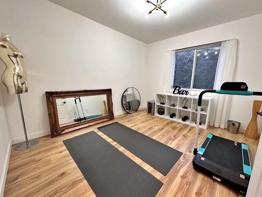 Fitness Equipment, Interior, Wood Texture Flooring