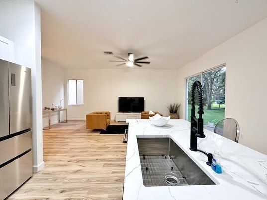 Interior, Kitchen, Wood Texture Flooring