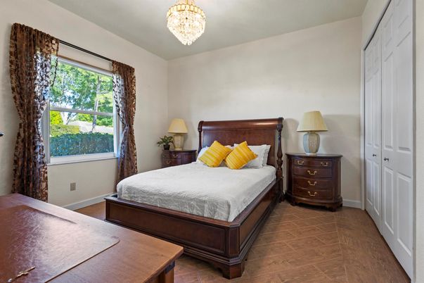 Bedroom, Chandelier, Interior, Wood Texture Flooring