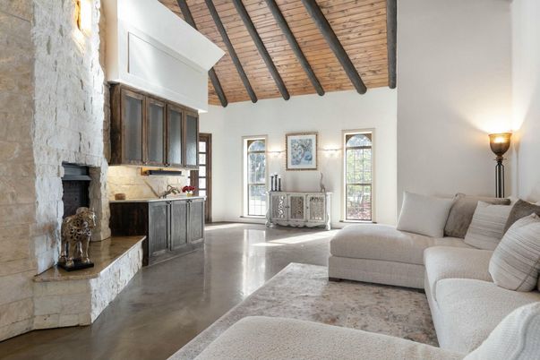Fireplace, Interior, Living room, Stone Walls, Wooden Beams, Wooden Ceilings