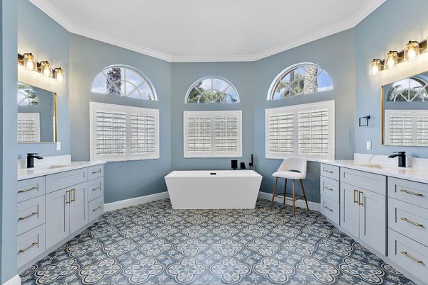 Bathroom, Dual Sink Vanities, Free Standing Baths, Interior