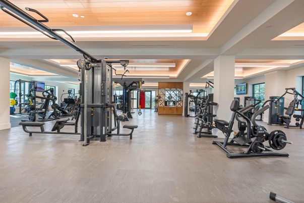 Fitness Equipment, Gym, Interior, Recessed Lighting