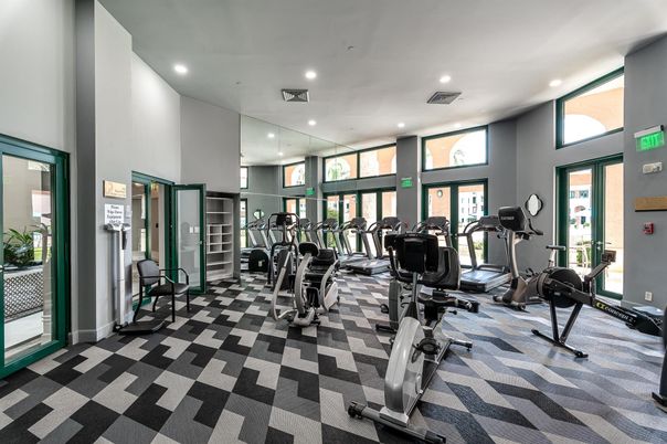 Fitness Equipment, Gym, Interior, Recessed Lighting