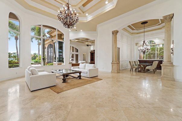Chandelier, Dining room, Interior, Living room, Recessed Lighting