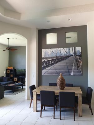 Dining room, Interior, Living room, Recessed Lighting