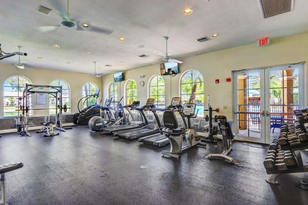 Fitness Equipment, Gym, Interior, Pendant Lights, Recessed Lighting