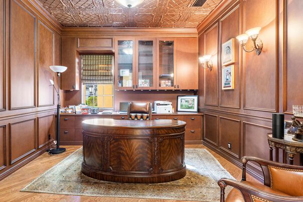 Home Office, Interior, Wooden Ceilings, Wood Texture Flooring, Wooden Walls