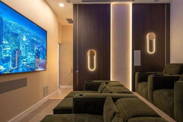 Home Theatre Room, Interior, Recessed Lighting, Theatre Room