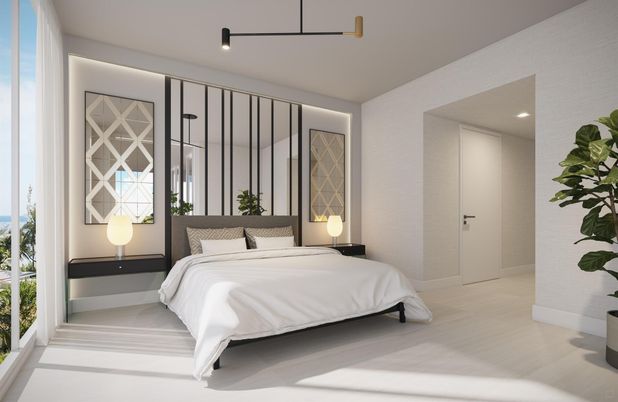 Bedroom, Interior, Recessed Lighting