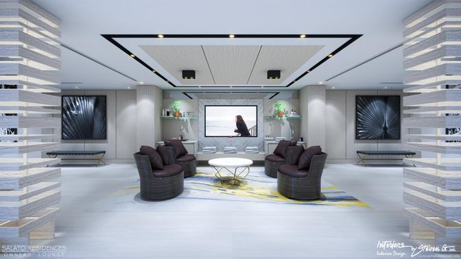 Interior, Projection Screen, Recessed Lighting, Theatre Room