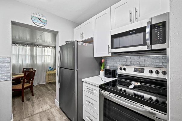 Interior, Kitchen, Wood Texture Flooring