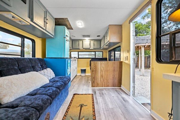Interior, Kitchen, Living room, Wood Texture Flooring