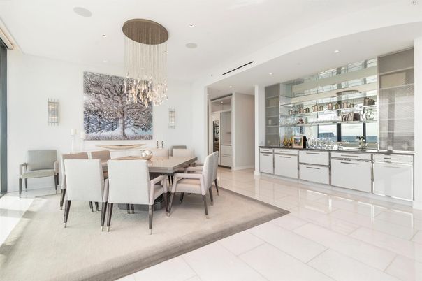 Chandelier, Dining room, Interior, Recessed Lighting, Water