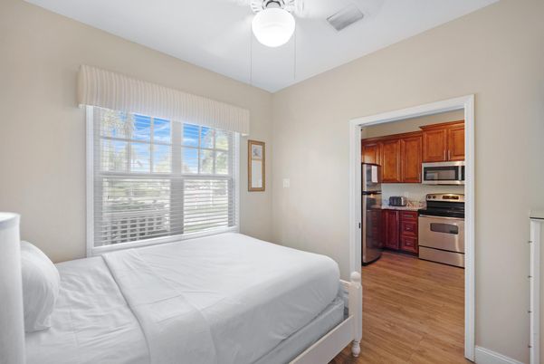 Bedroom, Interior, Kitchen, Stainless Steel Appliances, Wood Texture Flooring