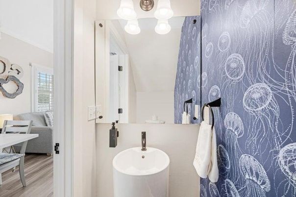 Bathroom, Interior, Wood Texture Flooring