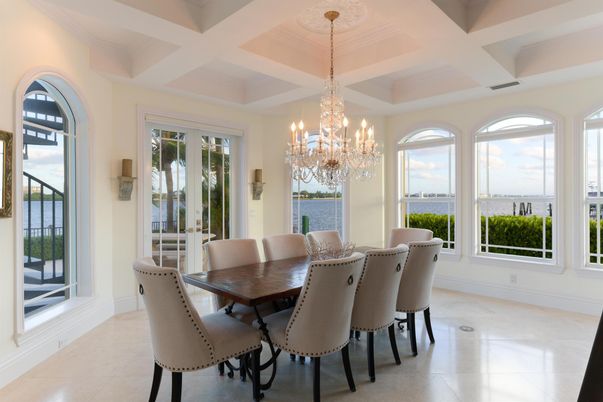 Chandelier, Dining room, Interior, Water