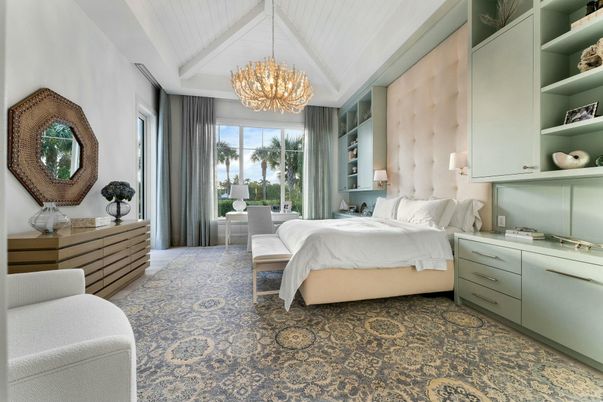 Bedroom, Chandelier, Interior