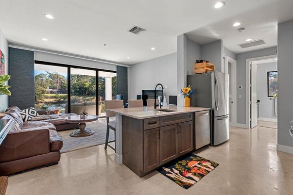 Interior, Kitchen, Living room, Recessed Lighting