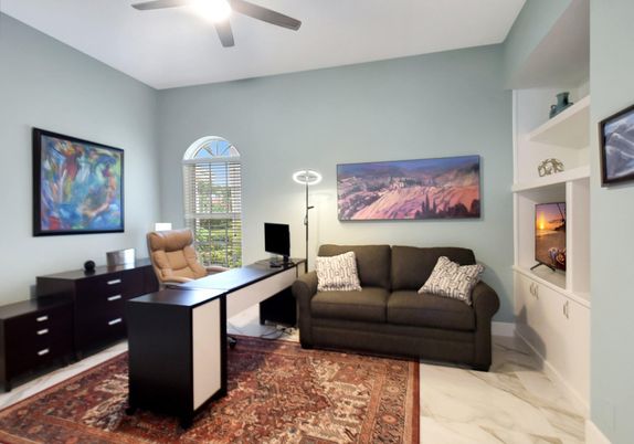 Home Office, Interior, Marble