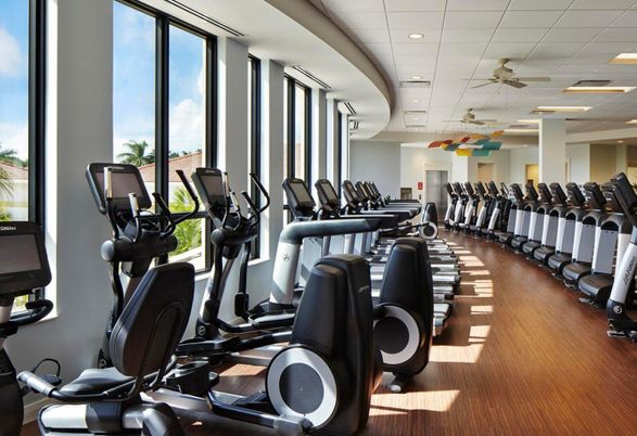 Fitness Equipment, Gym, Interior, Recessed Lighting