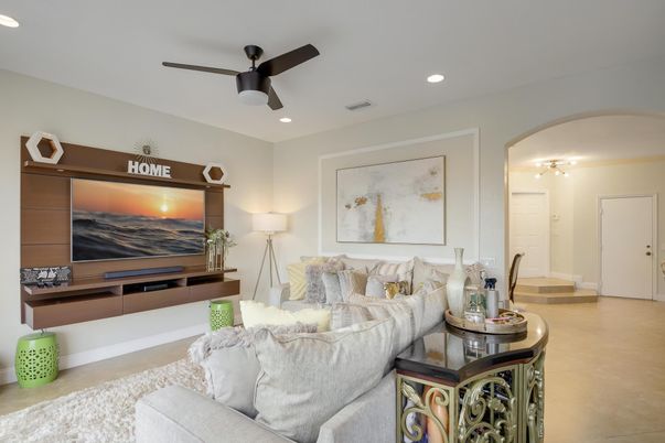 Interior, Living room, Recessed Lighting