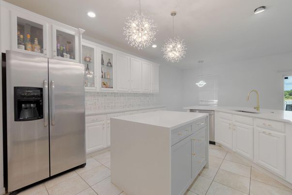 Interior, Kitchen, Pendant Lights, Recessed Lighting, Stainless Steel Appliances