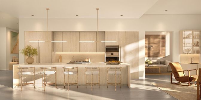 Interior, Kitchen, Pendant Lights, Recessed Lighting, Stainless Steel Appliances