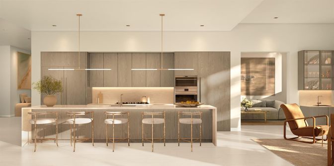 Interior, Kitchen, Pendant Lights, Recessed Lighting, Stainless Steel Appliances