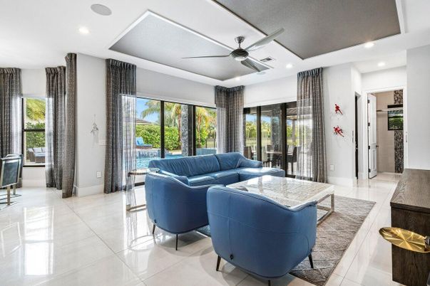 Interior, Living room, Recessed Lighting