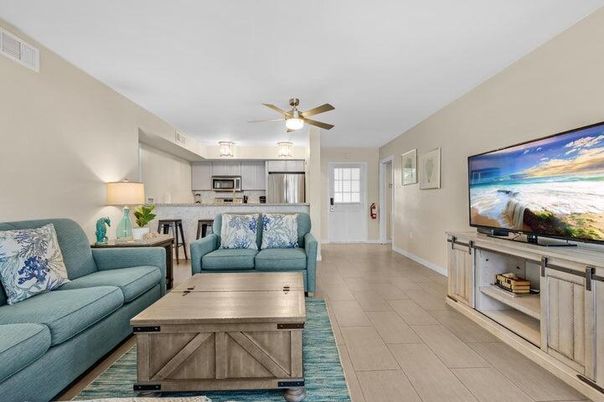 Interior, Kitchen, Living room, Stainless Steel Appliances, Wood Texture Flooring