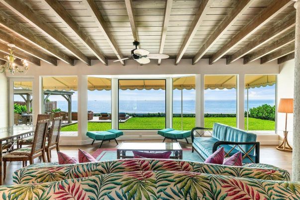 Dining room, Interior, Living room, Sun Room, Water, Wooden Beams, Wooden Ceilings, Wood Texture Flooring