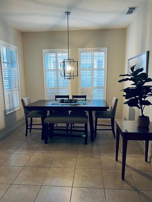 Dining room, Interior, Pendant Lights