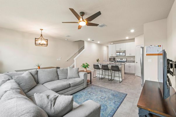 Dining room, Interior, Kitchen, Living room, Pendant Lights, Recessed Lighting
