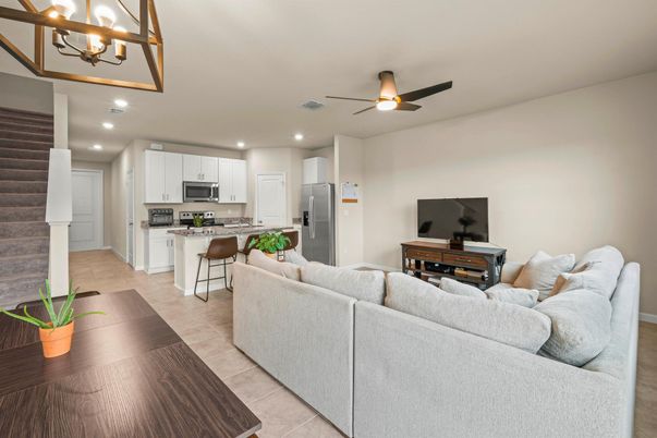 Interior, Kitchen, Living room, Recessed Lighting, Stainless Steel Appliances
