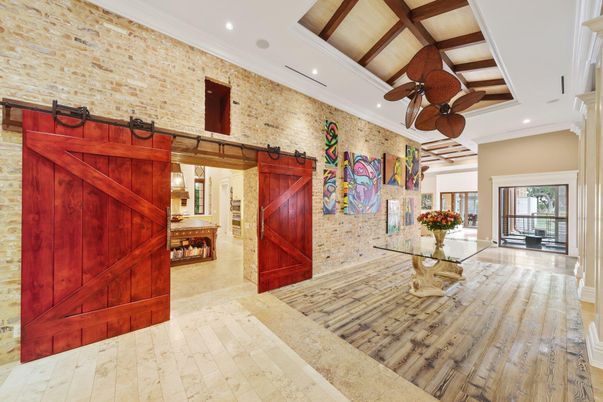 Interior, Recessed Lighting, Stone Walls