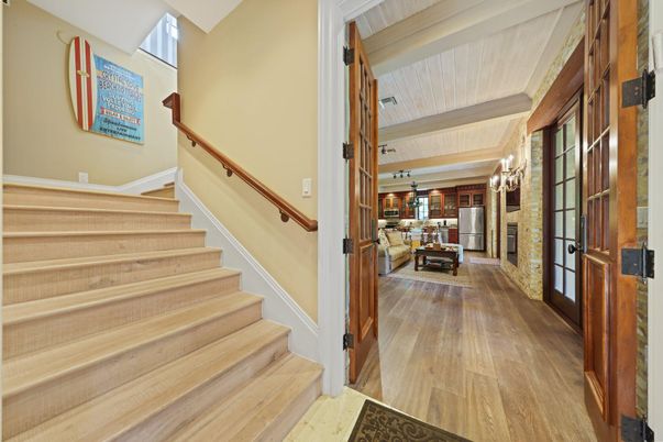 Chandelier, Fireplace, Interior, Wood Texture Flooring