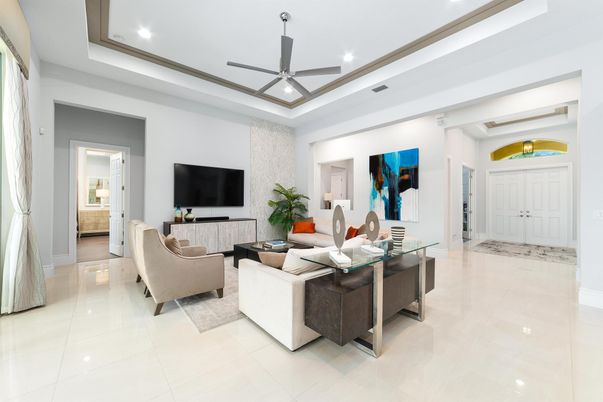 Interior, Living room, Recessed Lighting