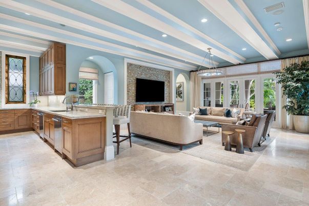 Interior, Kitchen, Living room, Recessed Lighting