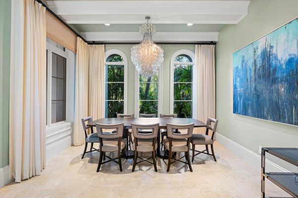 Chandelier, Dining room, Interior, Recessed Lighting