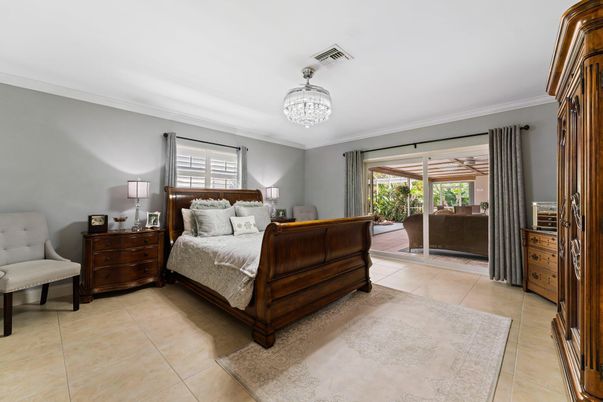 Bedroom, Chandelier, Interior