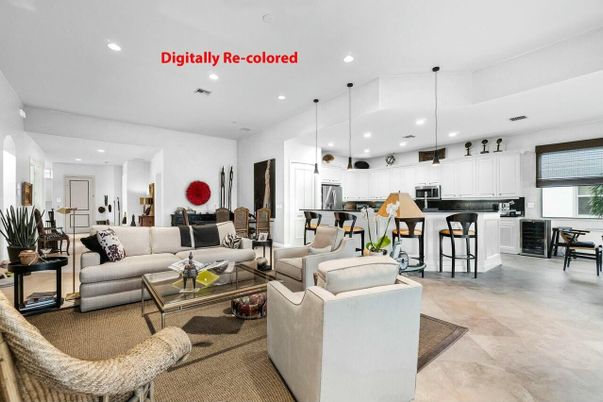 Dining room, Interior, Kitchen, Living room, Pendant Lights, Recessed Lighting, Stainless Steel Appliances