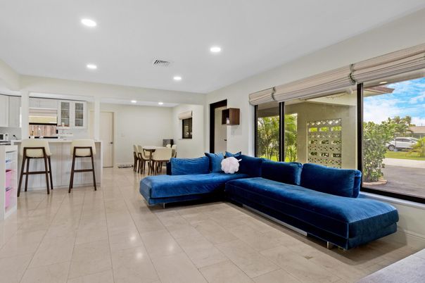 Dining room, Interior, Kitchen, Living room, Recessed Lighting