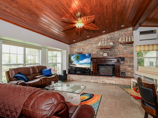 Fireplace, Interior, Living room, Stone Walls, Wooden Ceilings