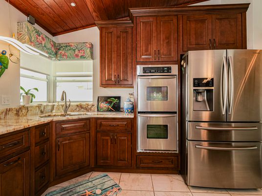 Interior, Kitchen, Stainless Steel Appliances, Wooden Ceilings