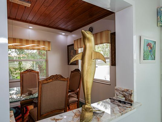 Dining room, Interior, Recessed Lighting, Wooden Ceilings
