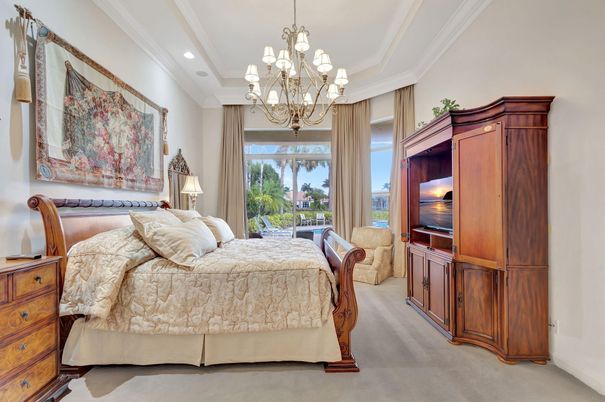 Bedroom, Chandelier, Interior, Recessed Lighting