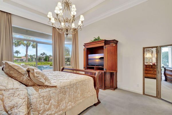 Bedroom, Chandelier, Interior